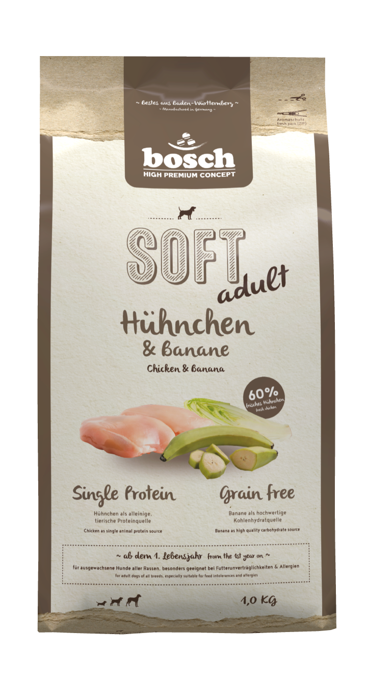 bosch Hunde-Trockenfutter HPC Soft Hühnchen + Banane